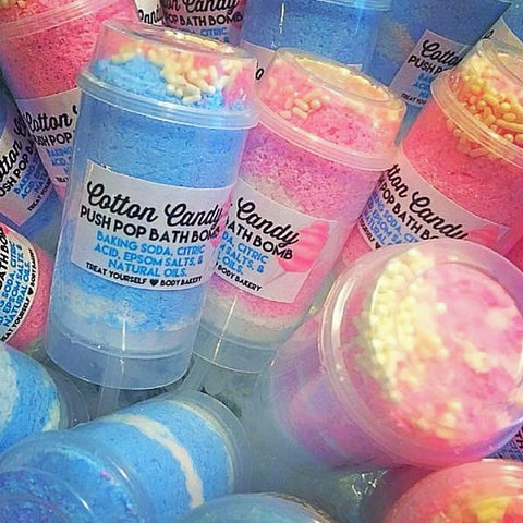 Bath Bomb Push Pop Cotton Candy