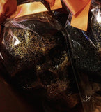 XL Black Velvet Bath Bomb Skull