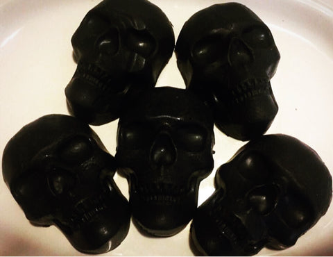 Vanilla Cupcake Charcoal Skull Soap