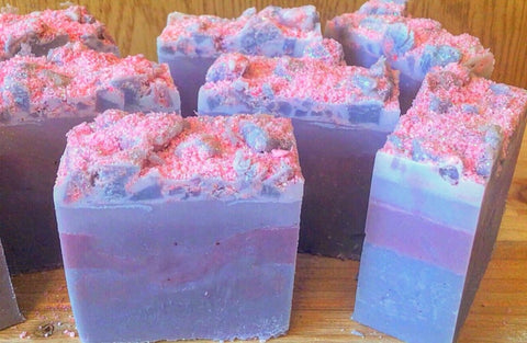 Unicorn Glitter Sea Salt Scrub Soap