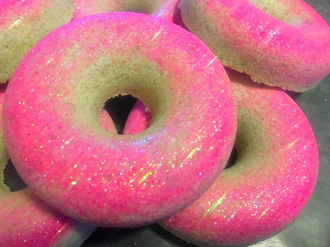 Vanilla Pink Sugar Bath Bomb Donut